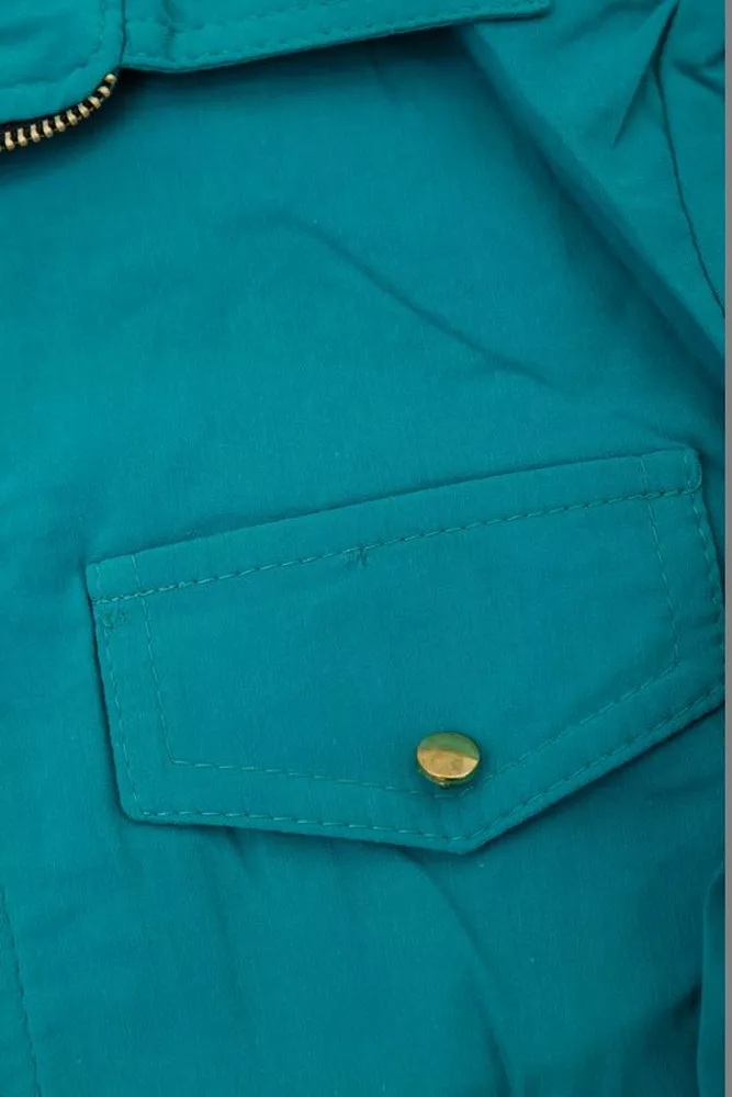 Купити Сорочка жіноча однотонна  -уцінка, колір бірюзовий, 230R303-U-97 - Фото №6