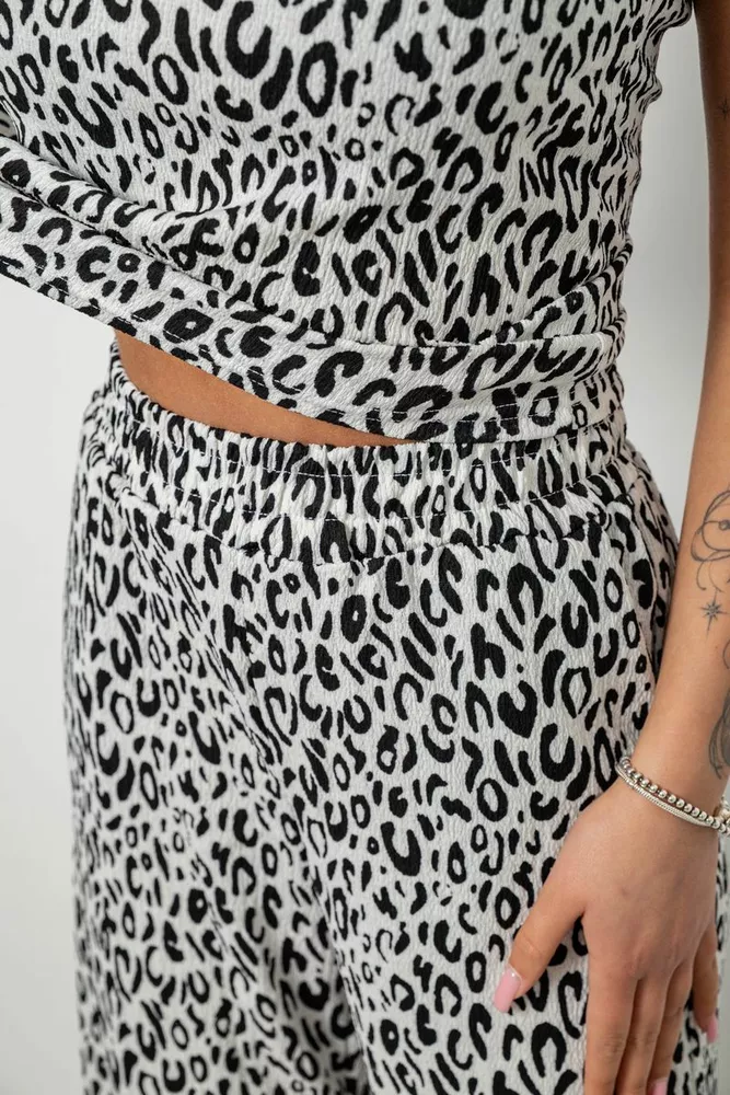 Купить Костюм женский повседневный с принтом, цвет молочный, 257R815-2 оптом - Фото №5