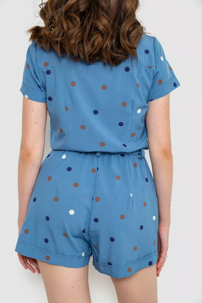 Купити Жіночий комбінезон в горох, колір джинс, 230R160-5 - Фото №4
