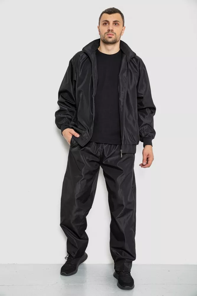 Купити Спорт чоловічий костюм, колір чорний, 244R924 - Фото №1
