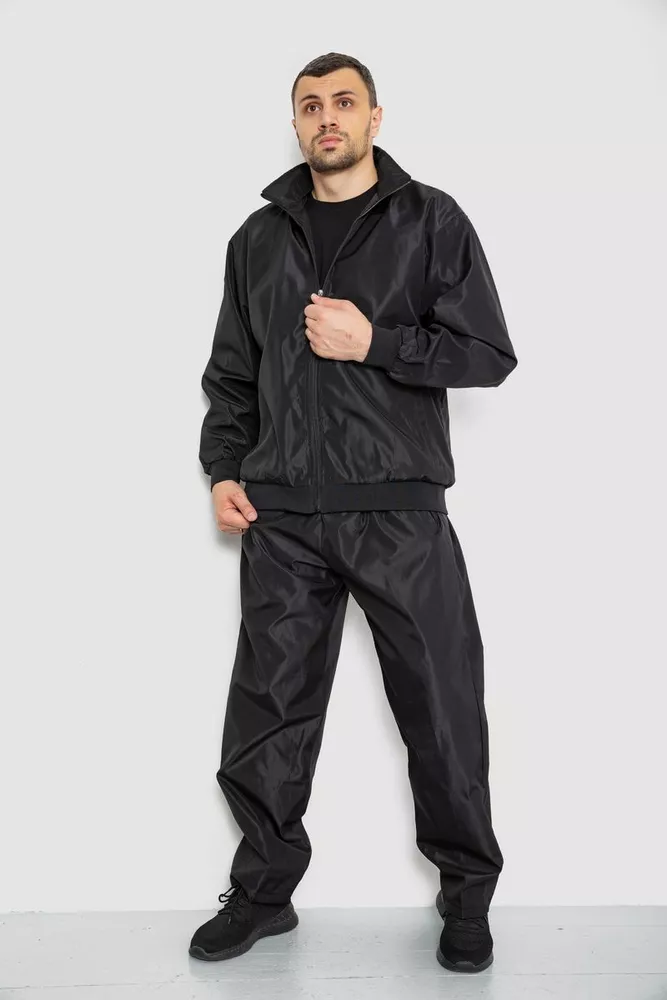 Купити Спорт чоловічий костюм, колір чорний, 244R924 - Фото №2