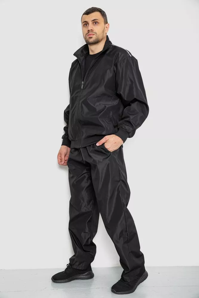 Купити Спорт чоловічий костюм, колір чорний, 244R924 - Фото №3