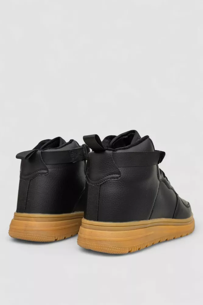 Купити Кросівки чоловічі зимові на хутрі, колір чорний, 248RHB630 - Фото №4