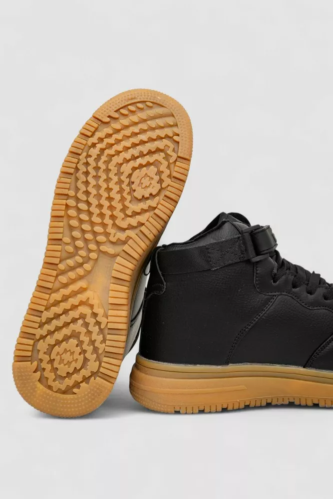 Купити Кросівки чоловічі зимові на хутрі, колір чорний, 248RHB630 - Фото №5