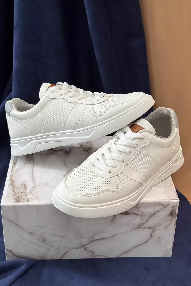 Купить Кеды мужские, цвет бело-серый, 248RR121 оптом - Фото №2