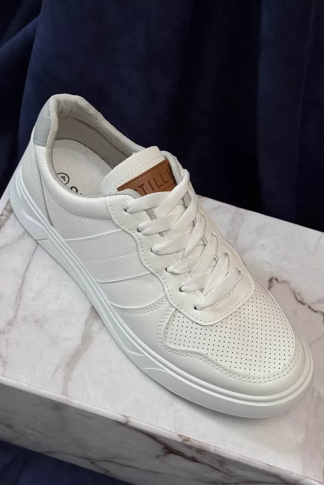 Купить Кеды мужские, цвет бело-серый, 248RR121 оптом - Фото №3