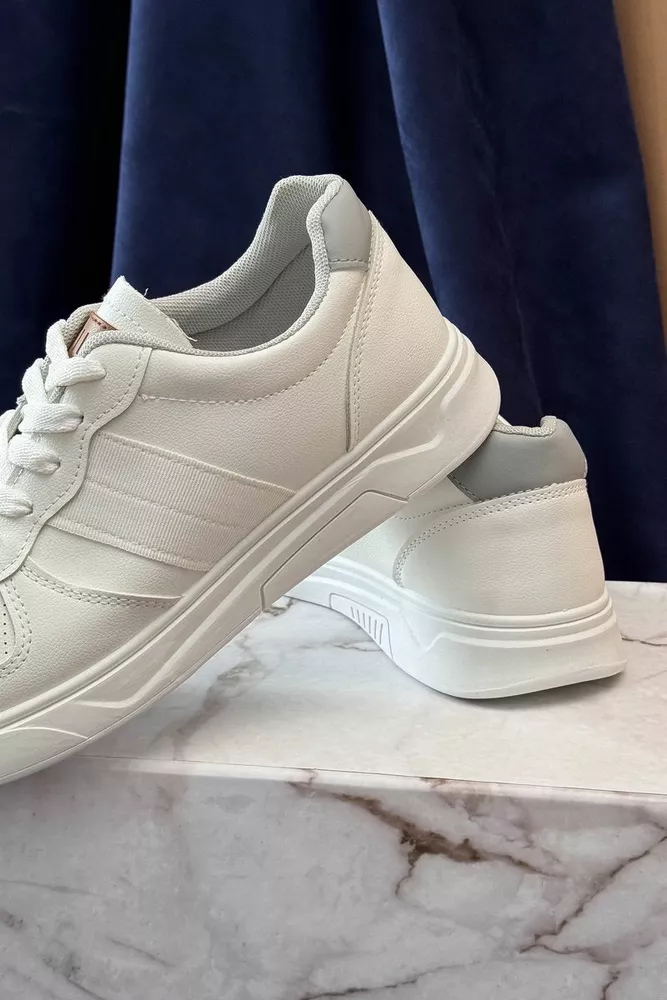 Купить Кеды мужские, цвет бело-серый, 248RR121 оптом - Фото №4