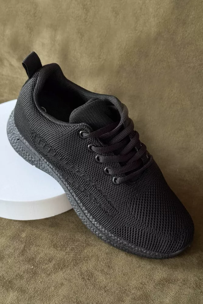 Купити Кросівки жіночі текстиль, колір чорний, 243RA33-163 - Фото №2