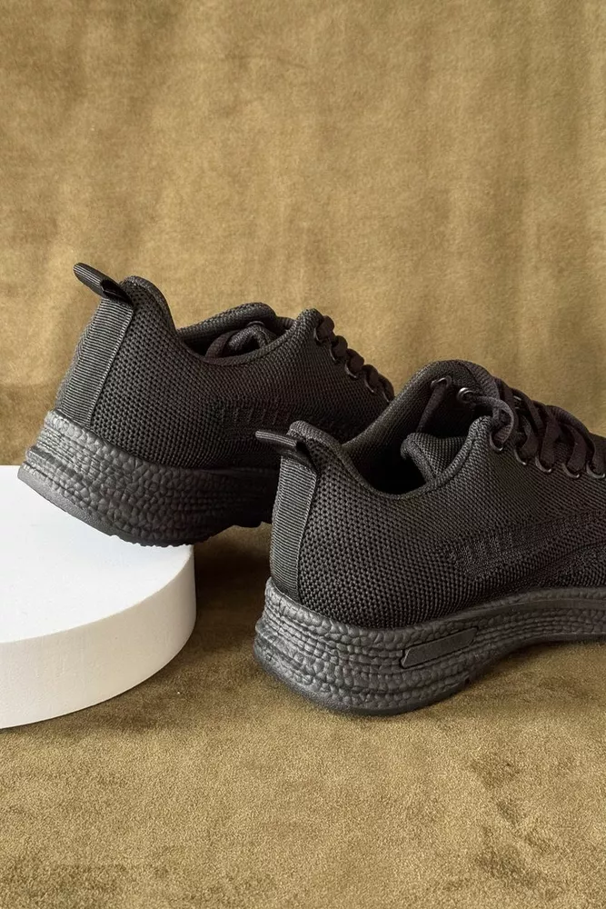 Купити Кросівки жіночі текстиль, колір чорний, 243RA33-163 - Фото №4