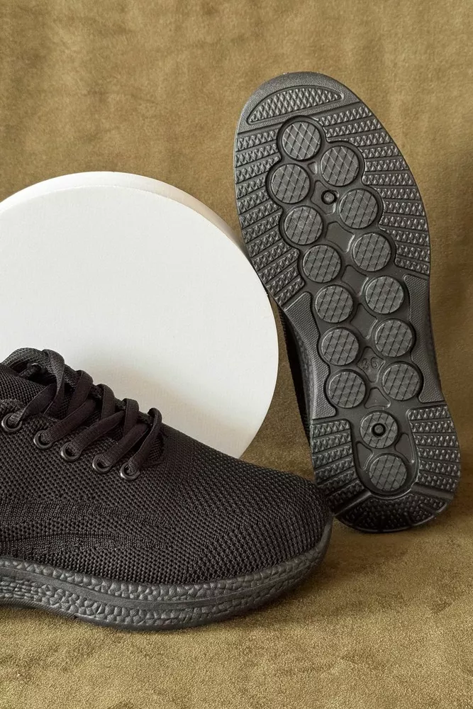 Купити Кросівки жіночі текстиль, колір чорний, 243RA33-163 - Фото №5