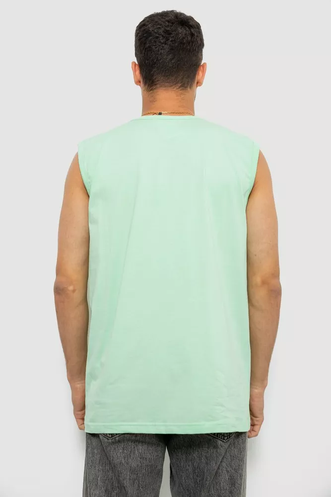Купить Майка мужская с принтом, цвет мятный, 244R1213 - Фото №4