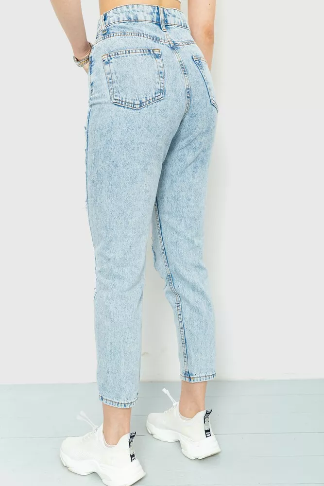 Купити Джинси жіночі MOM, колір блакитний, 164R5570 оптом - Фото №4