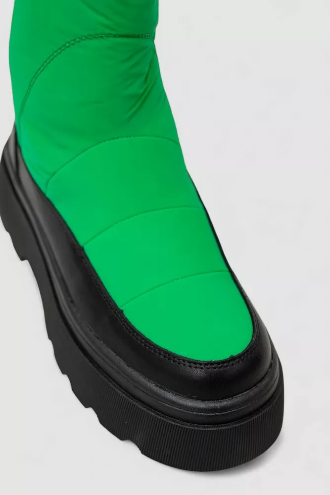 Купить Ботинки женские зимние на меху, цвет зеленый, 243R90 оптом - Фото №2