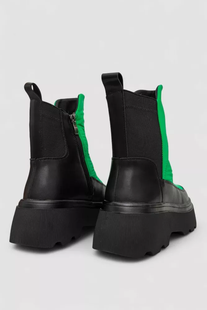 Купить Ботинки женские зимние на меху, цвет зеленый, 243R90 оптом - Фото №4