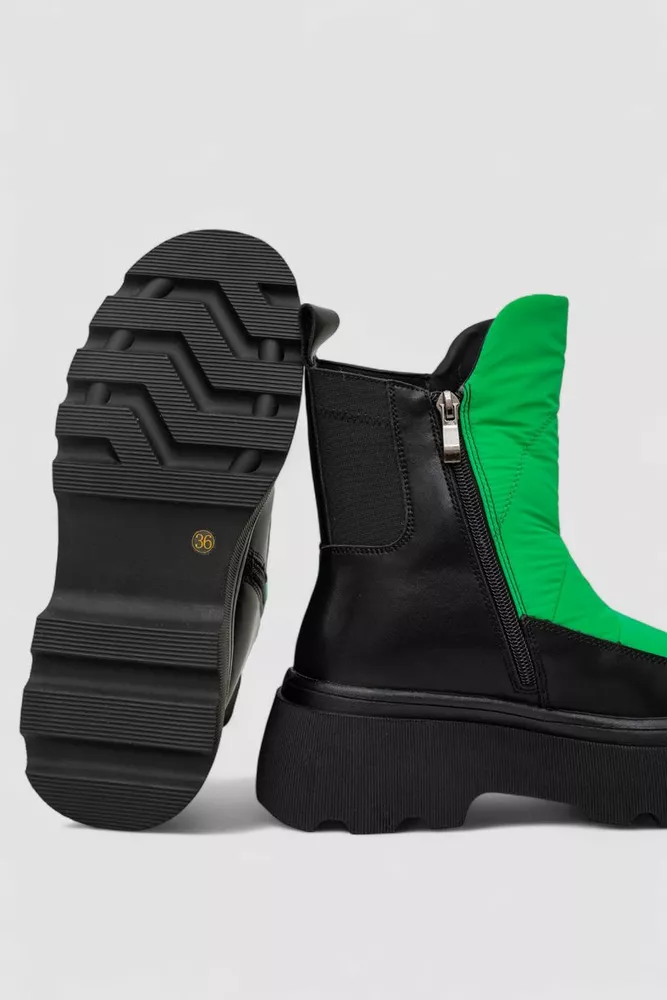 Купить Ботинки женские зимние на меху, цвет зеленый, 243R90 оптом - Фото №5