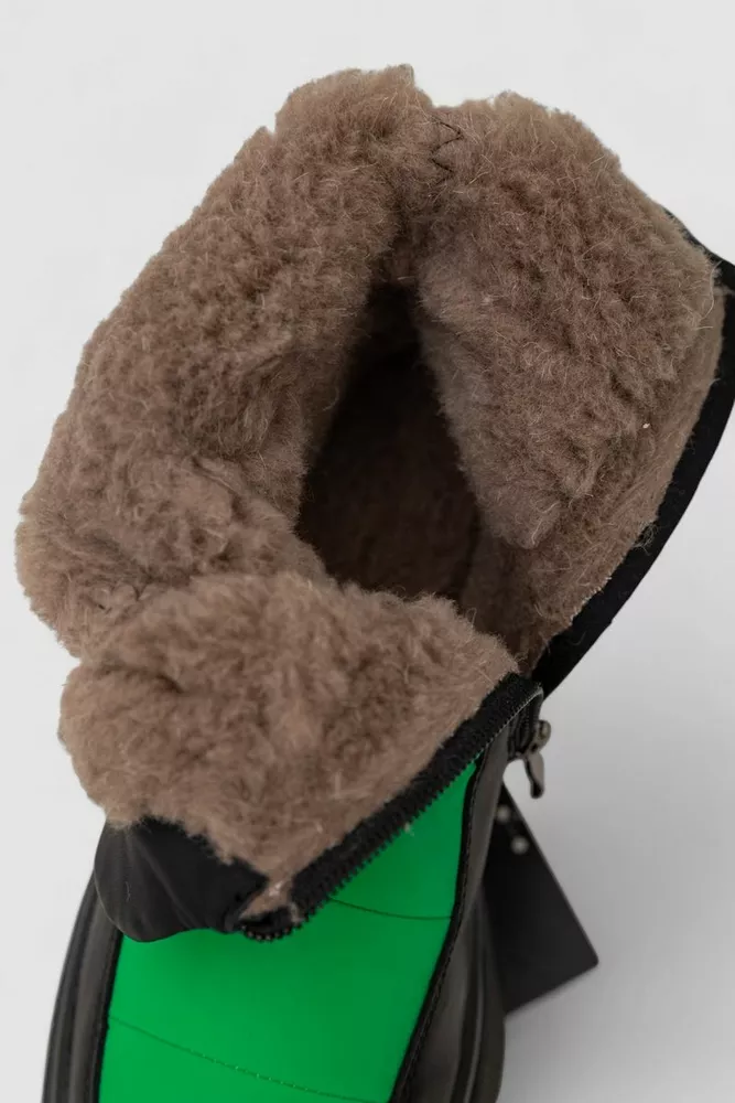 Купить Ботинки женские зимние на меху, цвет зеленый, 243R90 оптом - Фото №6