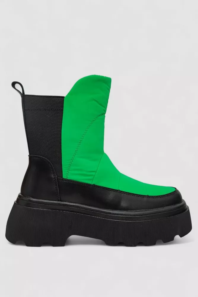 Купить Ботинки женские зимние на меху, цвет зеленый, 243R90 оптом - Фото №1