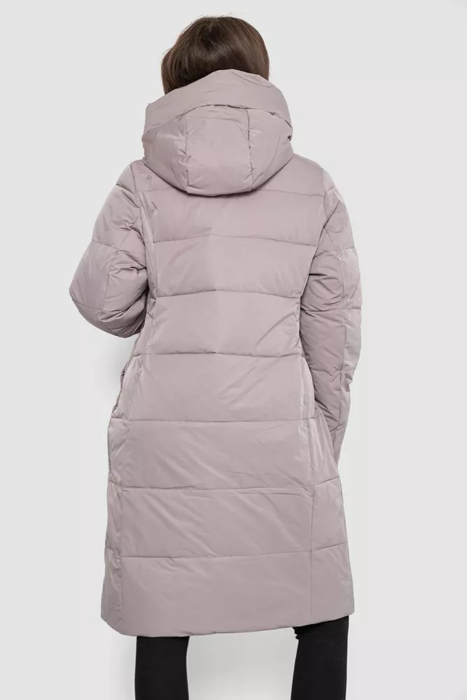 Купити Пуховик подовжений жіночий, колір мокко, 243R320 оптом - Фото №4