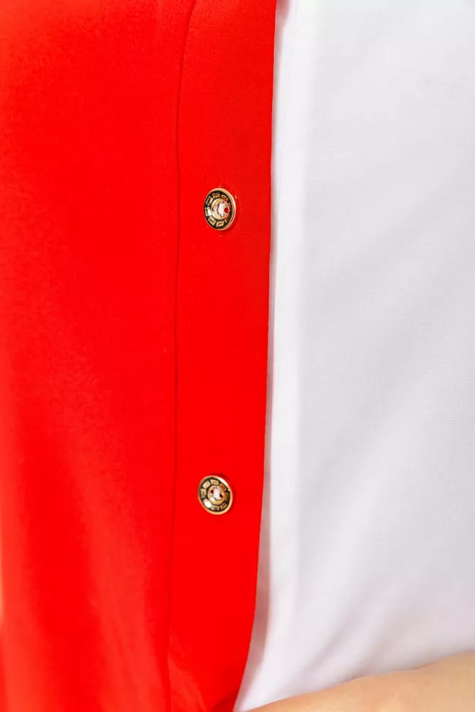 Купити Блуза двухцветная  -уцінка, колір червоний, 230R99-U-15 - Фото №6