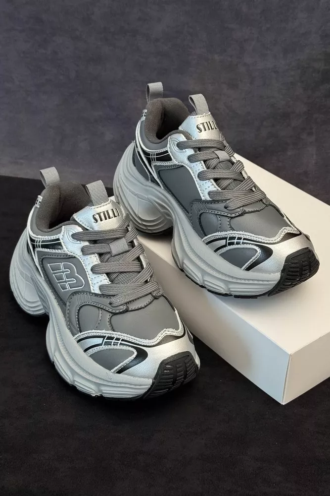 Купить Кроссовки женские демисезонные, цвет темно-серый, 248RCX1530 - Фото №2