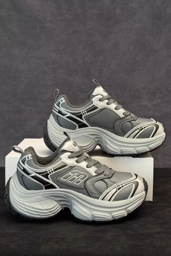 Купить Кроссовки женские демисезонные, цвет темно-серый, 248RCX1530 - Фото №1