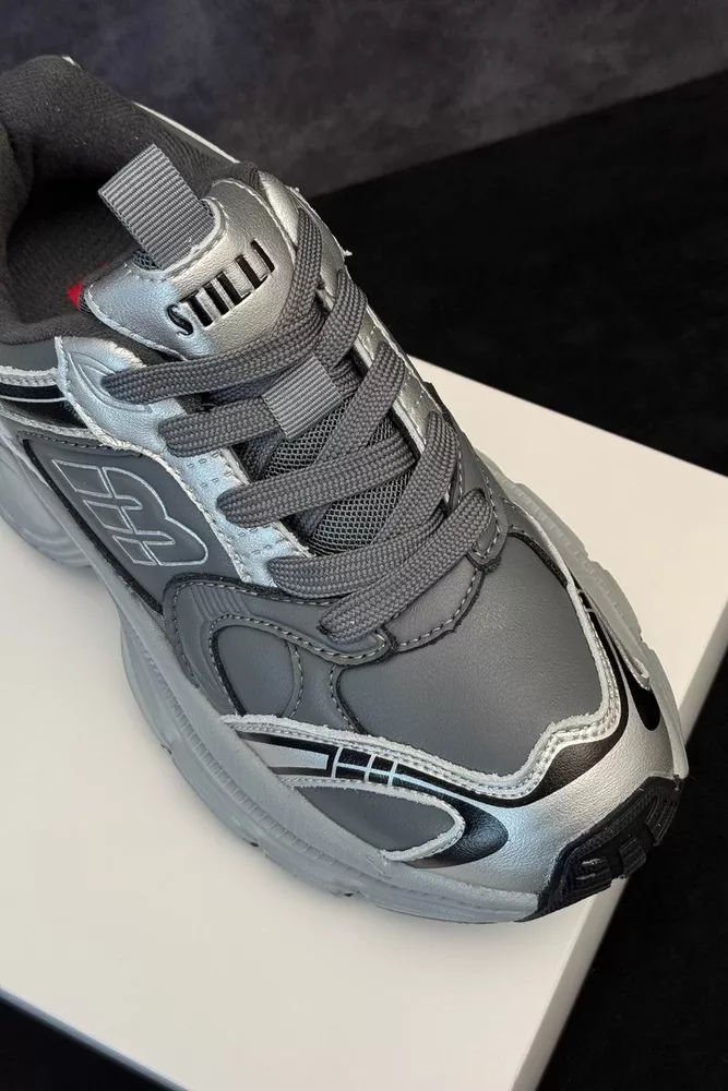 Купить Кроссовки женские демисезонные, цвет темно-серый, 248RCX1530 - Фото №3