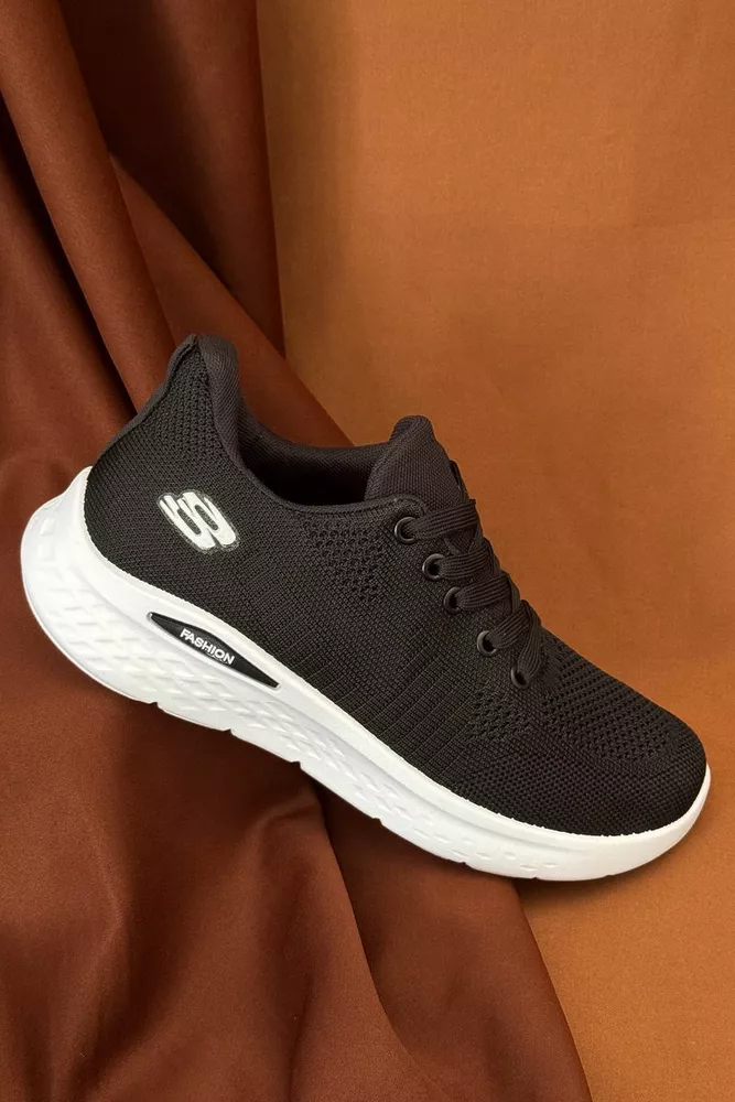 Купить Кроссовки мужские текстильные, цвет черный, 244RJ1078 - Фото №1