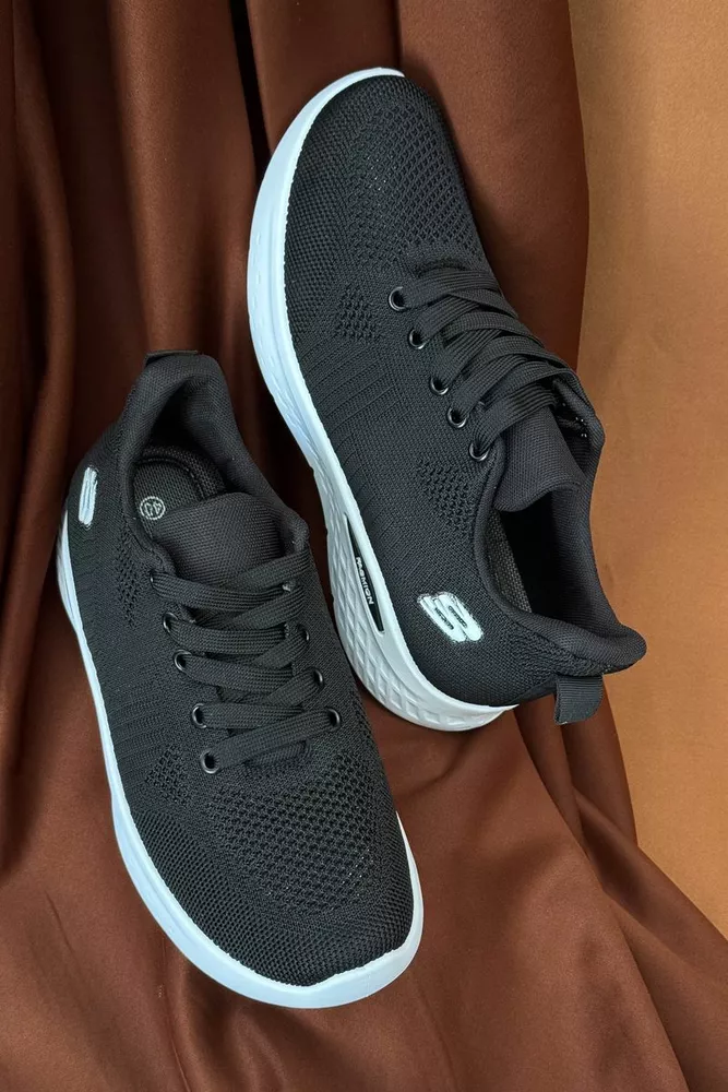 Купить Кроссовки мужские текстильные, цвет черный, 244RJ1078 - Фото №3