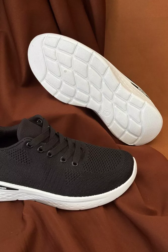 Купить Кроссовки мужские текстильные, цвет черный, 244RJ1078 - Фото №5