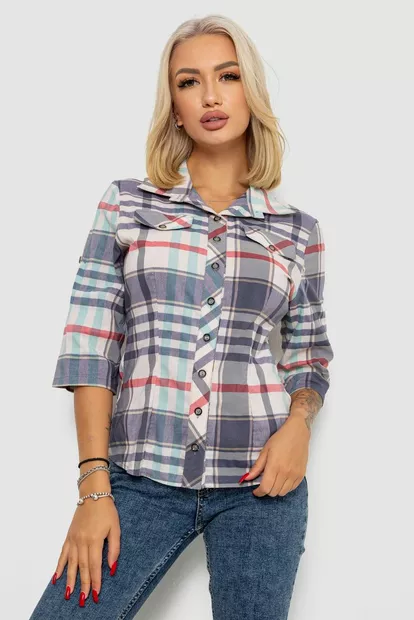 Рубашка женская  230R063-25, цвет Джинс