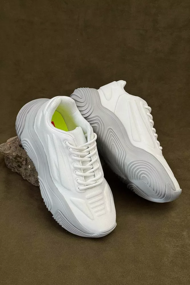 Купить Кроссовки женские текстиль  -уценка, цвет бело-серый, 248RCX1260-U-1 - Фото №1