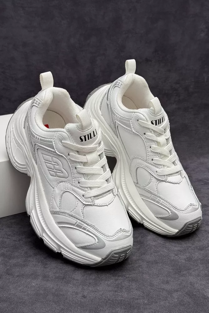 Купити Кросівки жіночі демісезонні, колір білий, 248RCX1530 - Фото №3