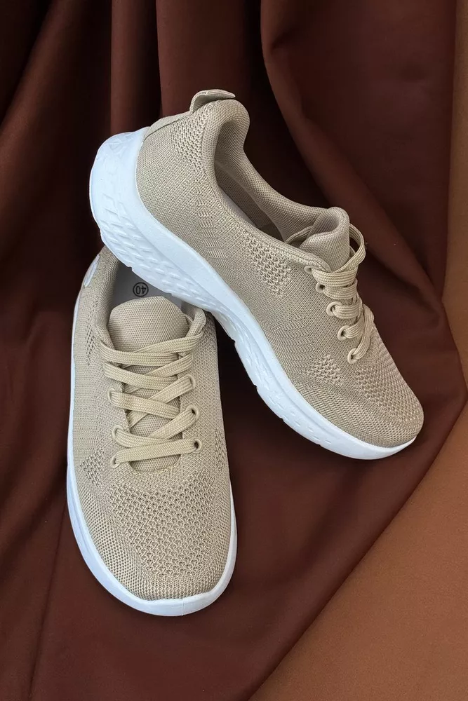 Купить Кроссовки мужские текстильные, цвет бежевый, 244RJ1078 - Фото №3