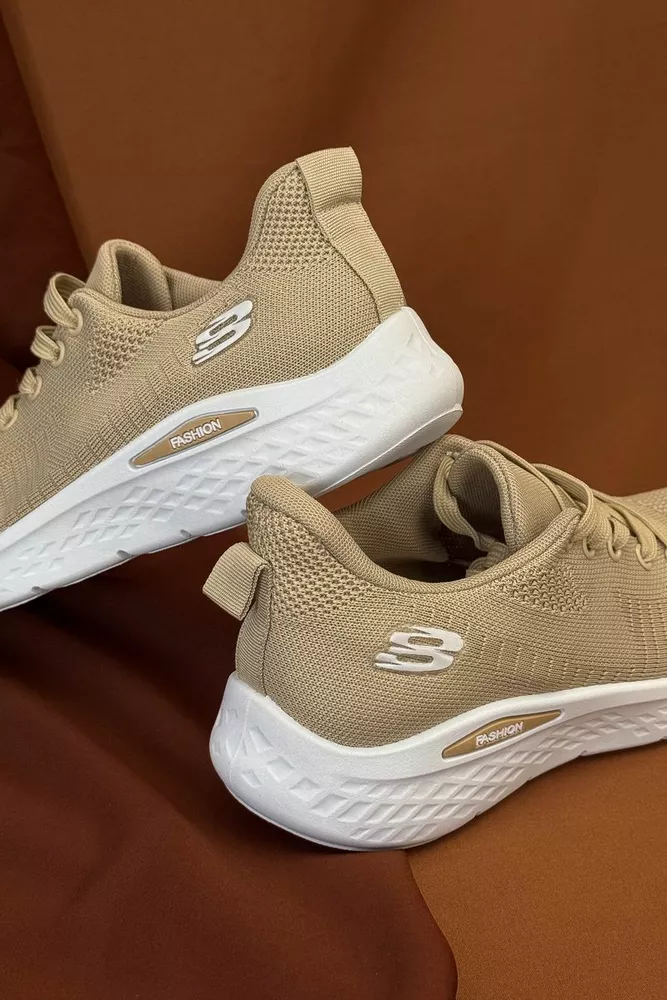 Купить Кроссовки мужские текстильные, цвет бежевый, 244RJ1078 - Фото №4