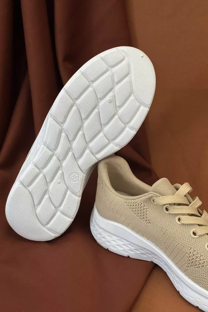 Купить Кроссовки мужские текстильные, цвет бежевый, 244RJ1078 - Фото №5