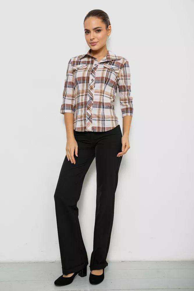 Купить Рубашка женская  230R063-25, цвет Бежевый - Фото №2