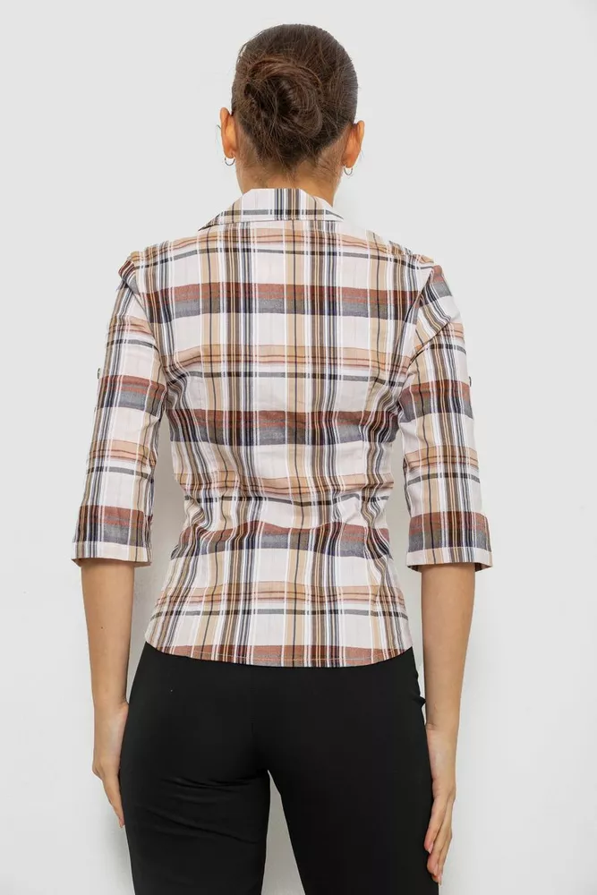 Купить Рубашка женская  230R063-25, цвет Бежевый - Фото №4