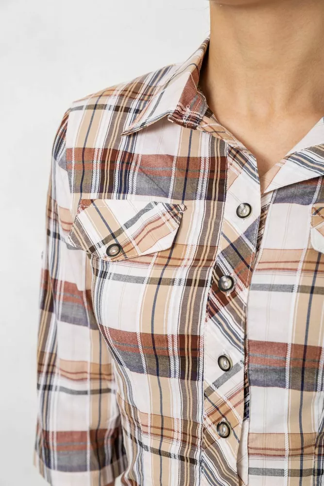 Купить Рубашка женская  230R063-25, цвет Бежевый - Фото №5