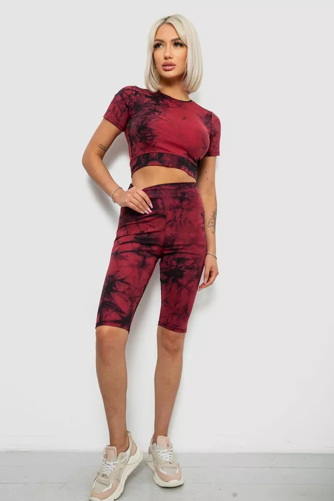 Купити Костюм жіночий домашній, колір бордовий, 214R340-10 оптом - Фото №1