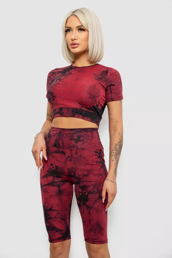 Купити Костюм жіночий домашній, колір бордовий, 214R340-10 оптом - Фото №2