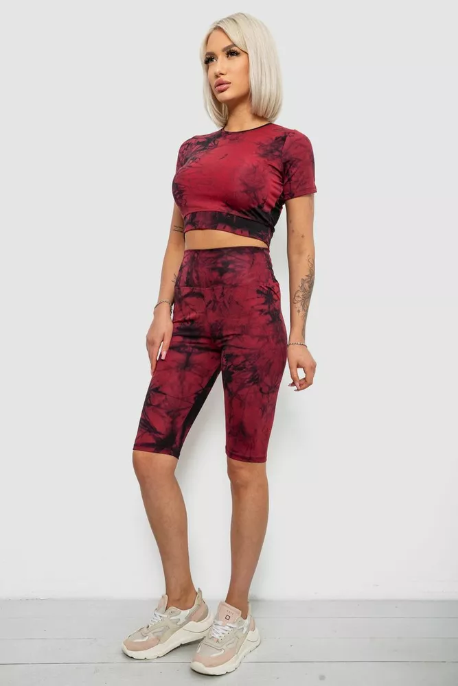 Купити Костюм жіночий домашній, колір бордовий, 214R340-10 оптом - Фото №3