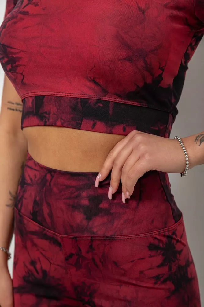 Купити Костюм жіночий домашній, колір бордовий, 214R340-10 оптом - Фото №5