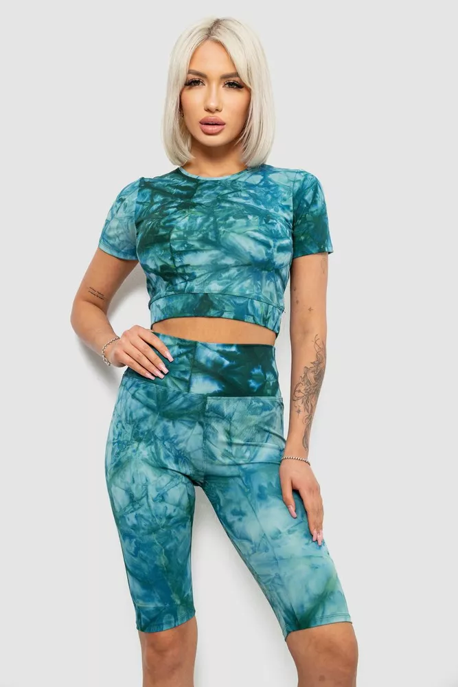 Купити Костюм жіночий домашній, колір зелений, 214R340-10 оптом - Фото №2