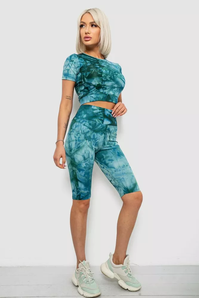 Купити Костюм жіночий домашній, колір зелений, 214R340-10 оптом - Фото №3