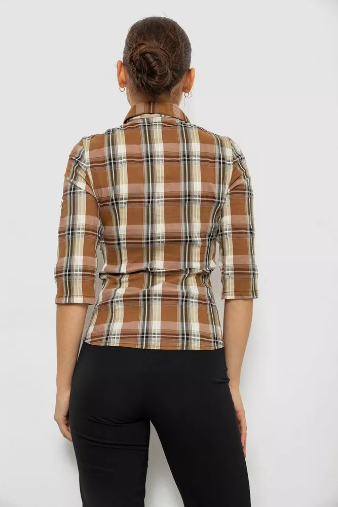 Купить Рубашка женская  230R063-25, цвет Коричневый - Фото №4