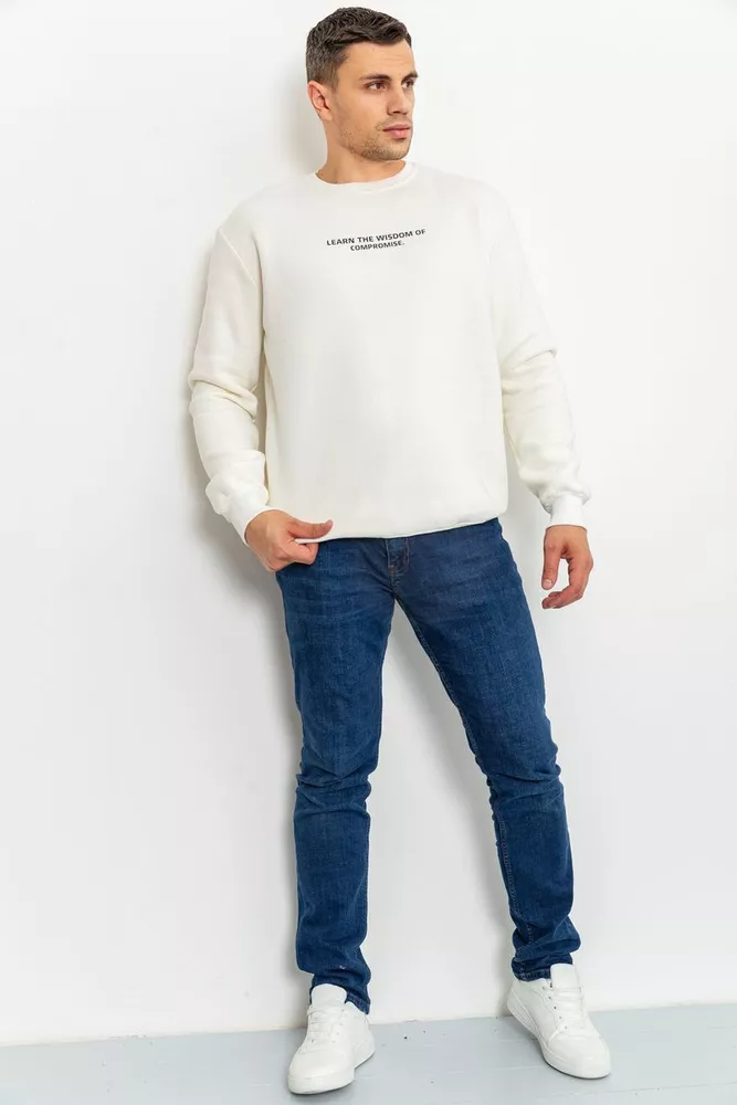 Купити Батник чоловічий на флісі, колір молочний, 215R5044 - Фото №2