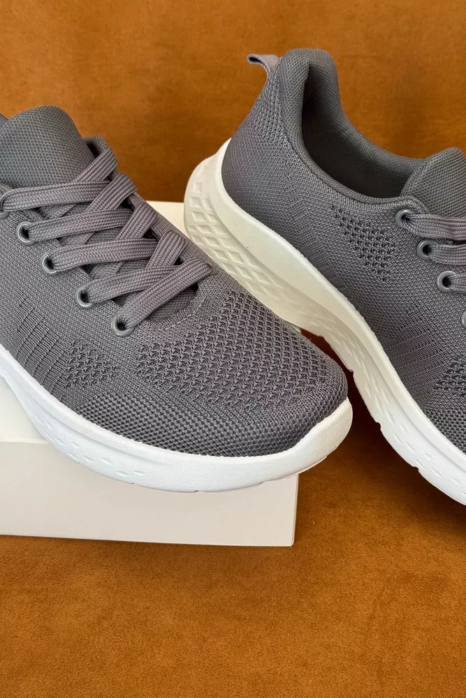 Купить Кроссовки мужские текстильные, цвет серый, 244RJ1078 - Фото №2