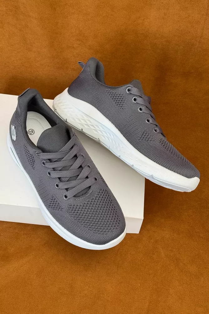 Купить Кроссовки мужские текстильные, цвет серый, 244RJ1078 - Фото №3
