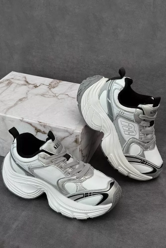 Купить Кроссовки женские демисезонные, цвет серый, 248RCX1530 оптом - Фото №3