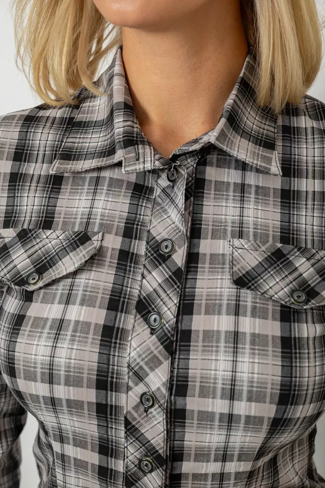 Купить Рубашка женская  230R063-25, цвет Серый - Фото №5